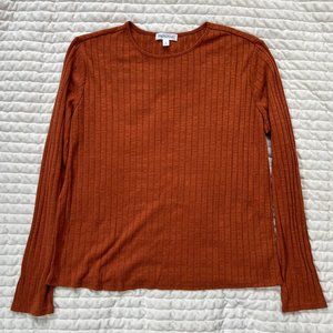 Prologue Burnt Orange Long Sleeve Knit Top